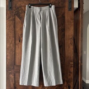 Abercrombie & Fitch Gray Trousers Pant Pleated front Wide Leg sz 30 10R